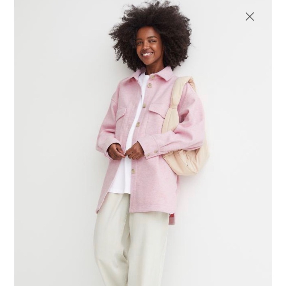 SALE COZY FLEEZE SHACKET IN PINK CLOSET CLEAN